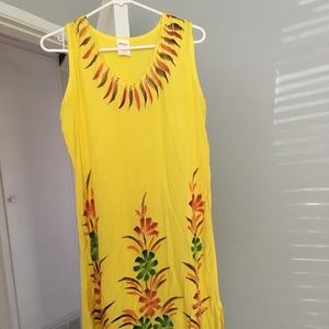 Yellow beach dress, can fit size 8-10